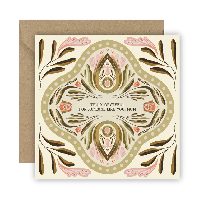 Truly grateful for you mum pattern card