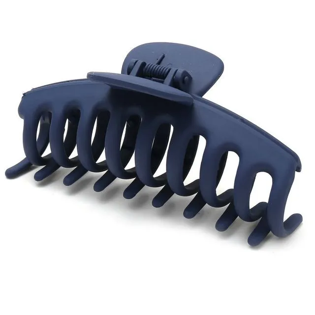 Solid Color Matte Hair Claw Clip-BLUE