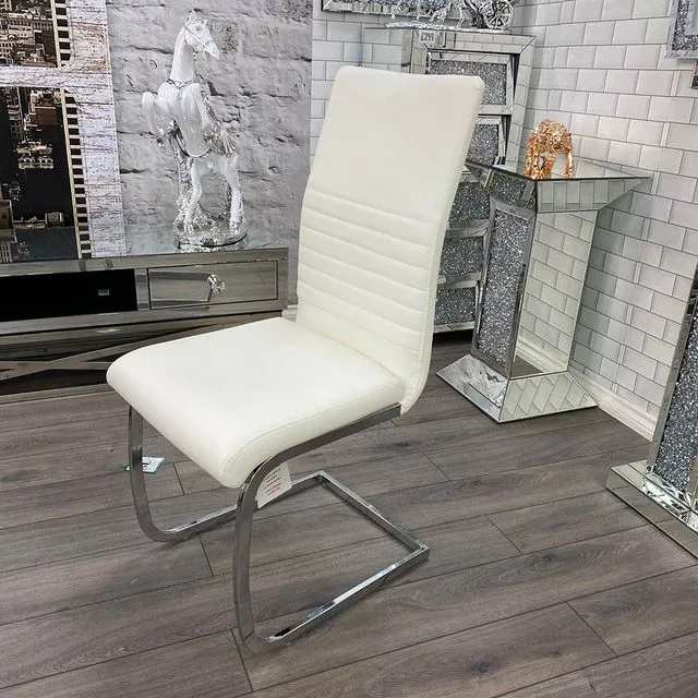 White PU Dining Chair