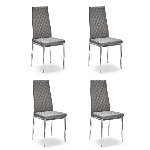 Grey Dining Chair Set of 4