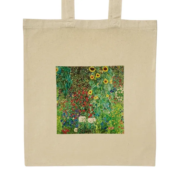 Gustav Klimt Tote Bag Flower Garden Bright Floral Vintage Ar