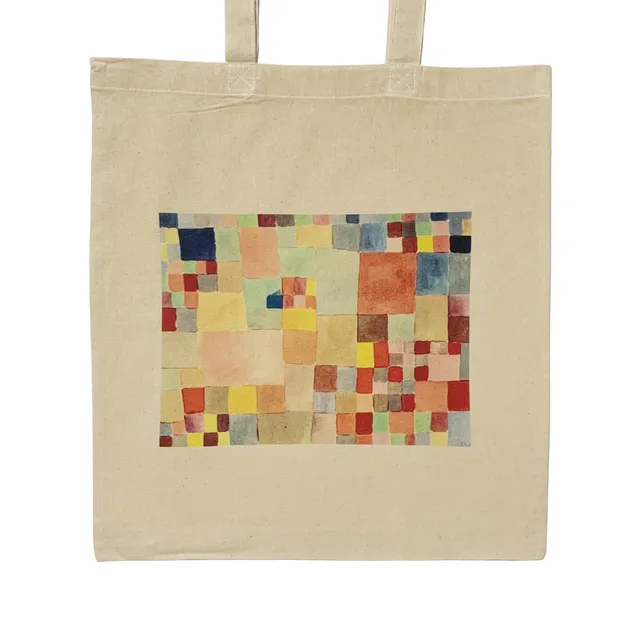 Paul Klee Tote Bag Abstract Art Flora on Sand Famous Vintage