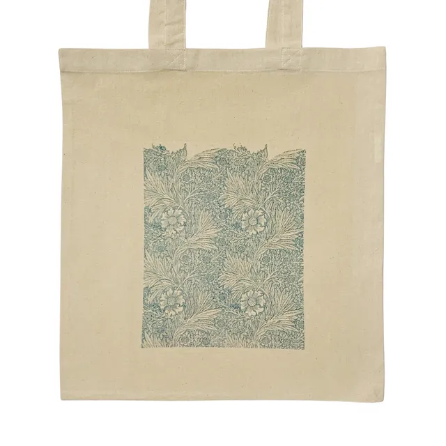 William Morris Blue Marigold Tote Bag Retro Art Print Beauti
