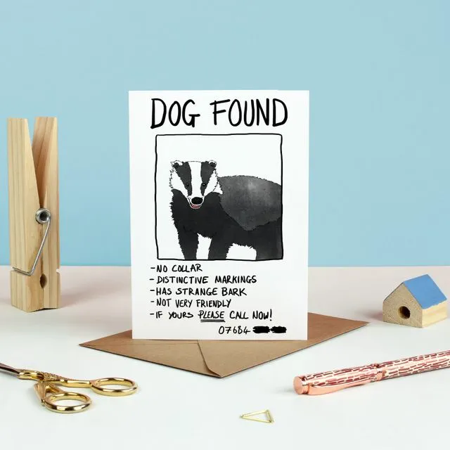 Dog Found Greetings Card