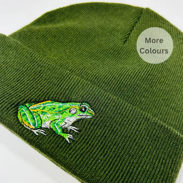 Frog Embroidered Beanie hat