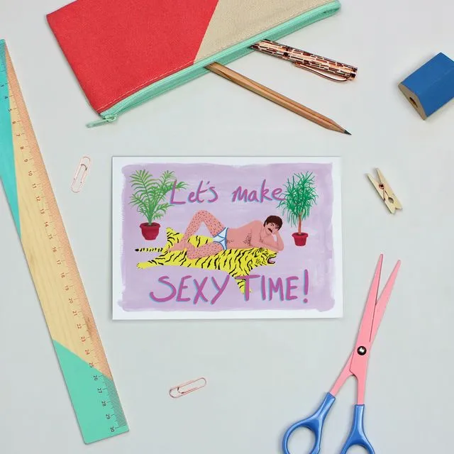 Let's Make Sexy Time Greetings Card