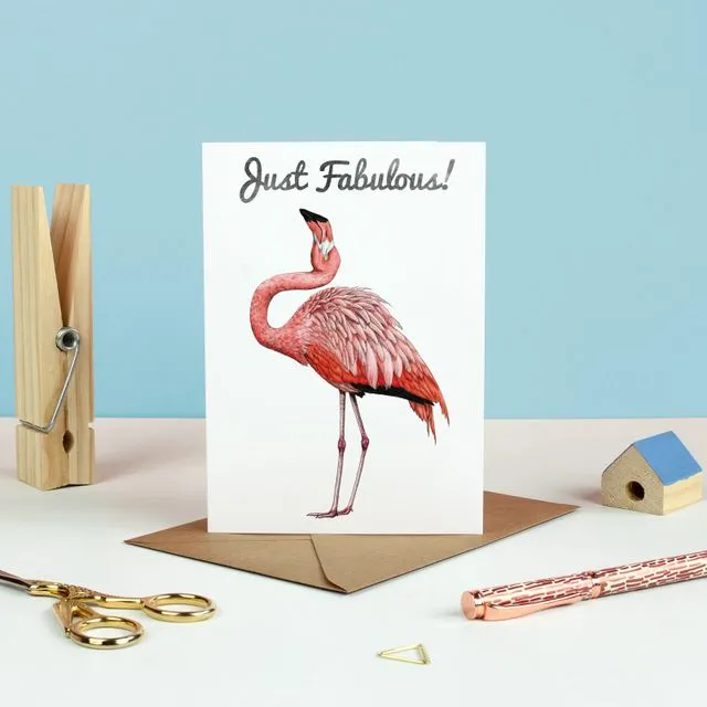 Fabulous Flamingo Greetings Card