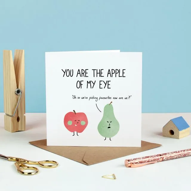 Apple Of My Eye Greetings Card
