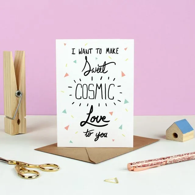 Sweet Cosmic Love Greetings Card