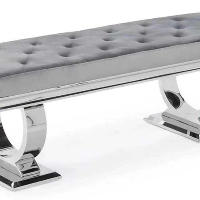 Ariana Light Grey Bench – 140cm
