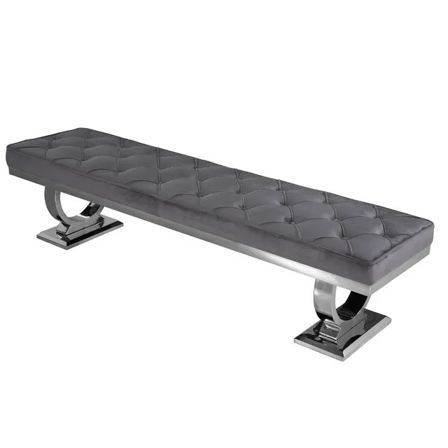 Ariana Dark Grey Bench – 140cm