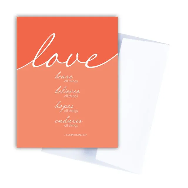 Christian love card for weddings or anniversaries