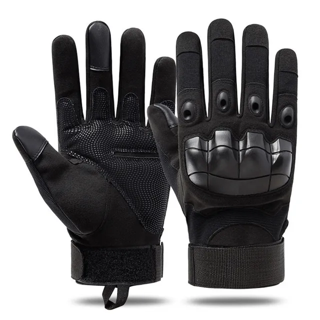 Tactical Military Airsoft Gloves for Outdoor Sports, Paintball, and Motorcycling with Touchscreen Fingertip Capability Black