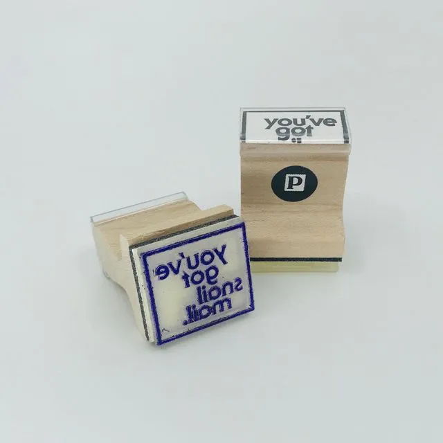 You've Got Snail Mail - Wooden Handle Rubber Stamp