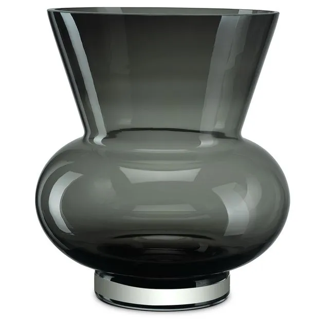 classy glass vase of thick glass modern yet classic shape,series: ROCHA