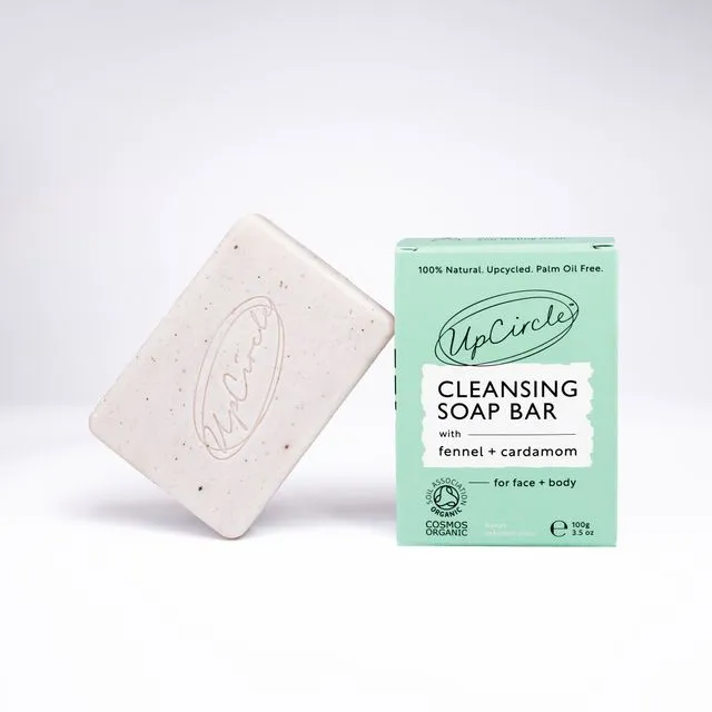 Natural, Plastic Free & Vegan Cleansing Soap Bar - Fennel + Cardamom