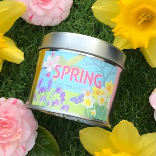 Spring (Fresh Florals) Soy Wax Candle Tin