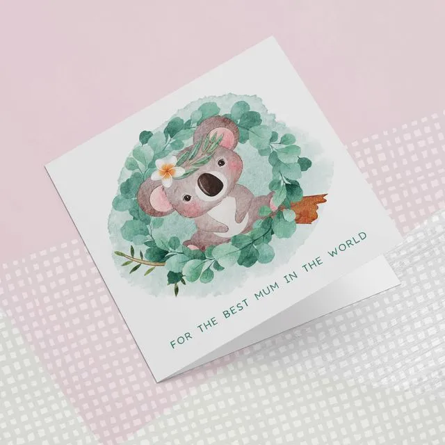 Koala Blush 'The Best Mum' Greeting Card