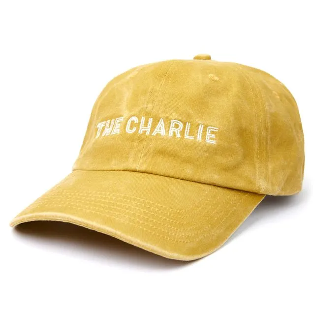 THE CHARLIE UNSTRUCTURED VINTAGE WASHED BASEBALL CAP - Mustard Yellow