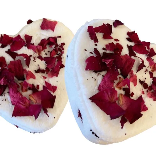 Dried Rose petal bath bombs x 6