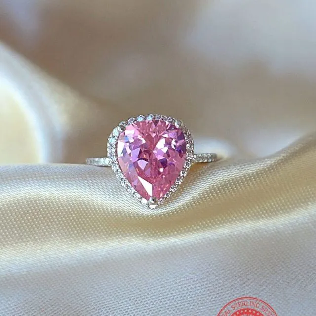 “Luxury Pink” | 925 Silver Cocktail Ring