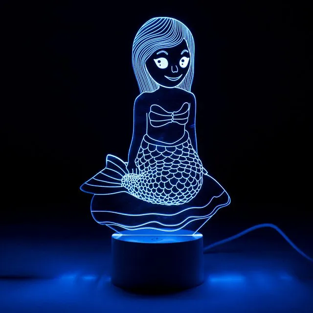Mermaid 3D Lamp