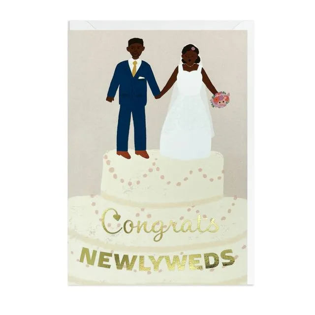 Black Couple Wedding Card (couple 1a)