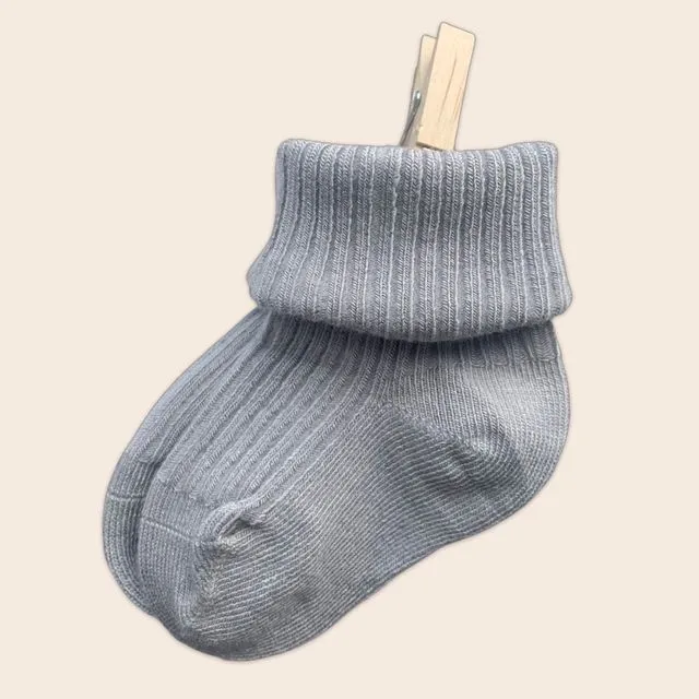 Newborn Luxury cotton socks - Koala grey