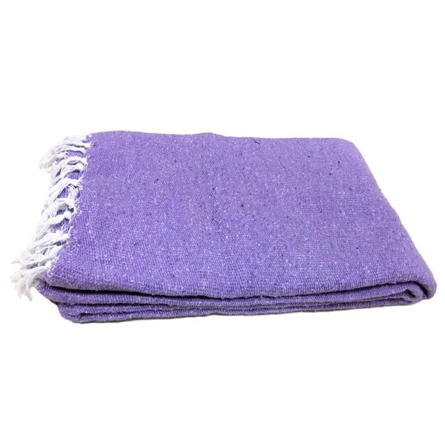 Solid Violet Purple Mexican Blanket
