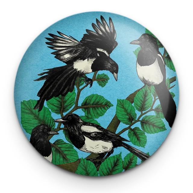 Magpies Pocket Mirror - Sold Individually