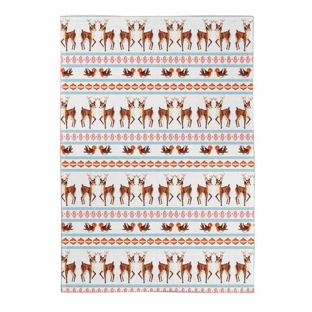 Vintage Christmas Reindeer Gift Wrap Sheet - Pack of 10 PRE ORDER