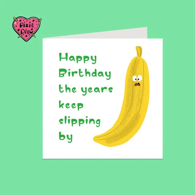 Funny banana birthday card