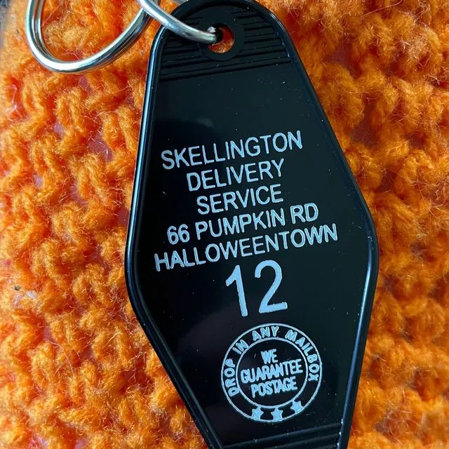 Motel Key Fob, Skellington Delivery Service (Nightmare Before Christmas)