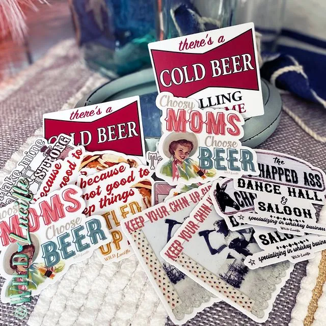Beer Vinyl Decal Sticker Bundle - 50 assorted Beer Themed