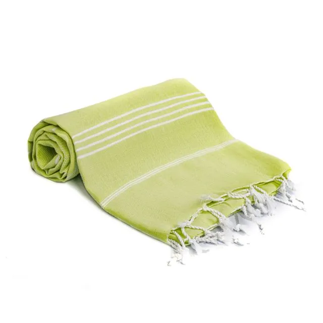Signature Turkish Bath Beach Towels 100% Cotton Green