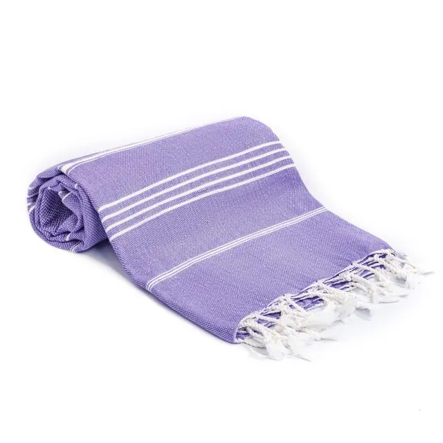 Signature Turkish Bath Beach Towels 100% Cotton Purple