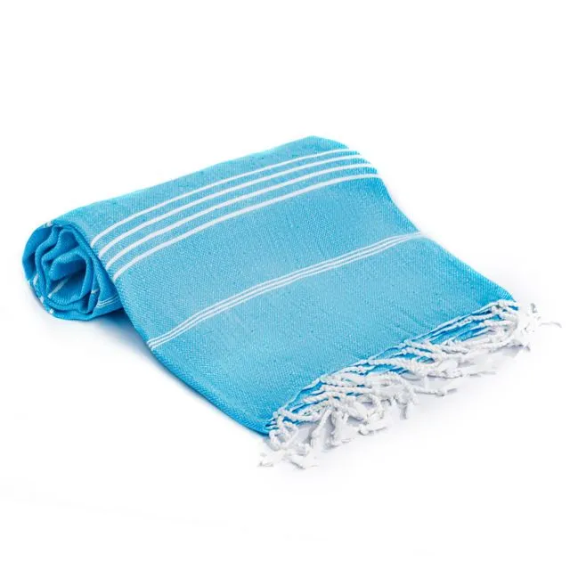 Signature Turkish Bath Beach Towels 100% Cotton Turquoise