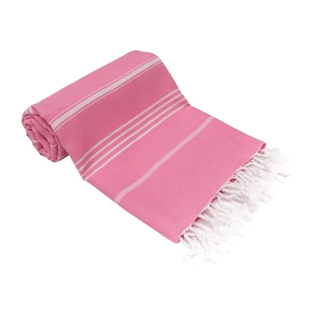 Premiere Turkish Bath Beach Towels 100% Cotton Pre-washed Super Soft Pink