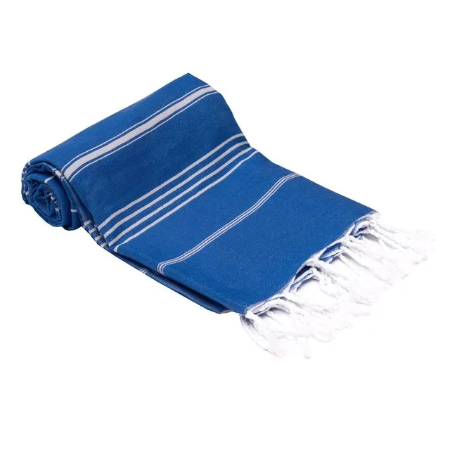 Premiere Turkish Bath Beach Towels 100% Cotton Pre-washed Super Soft Royal Blue