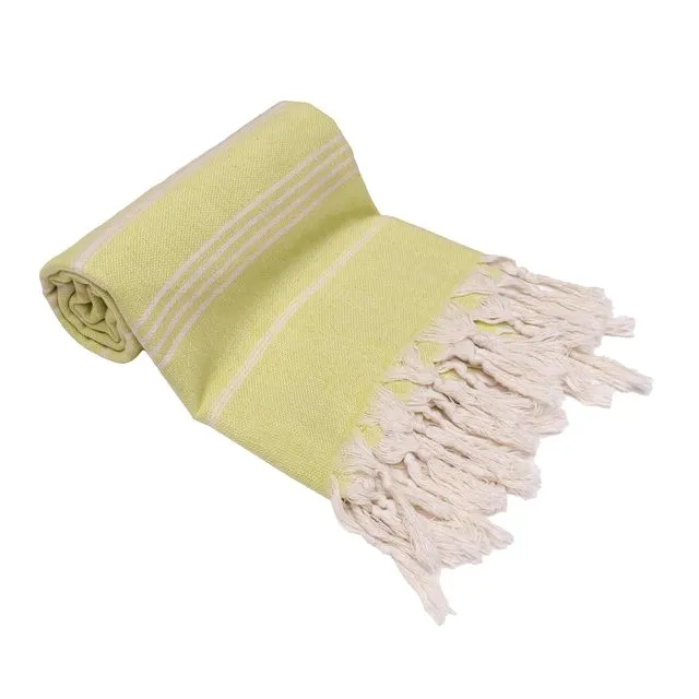 Organic Turkish Bath Beach Towels 100% Organic Cotton Pre-washed and Super Soft Lime Green