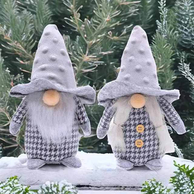 Nordic Charm Gnome Large Set, Scandinavian Christmas Theme (Set of Two)