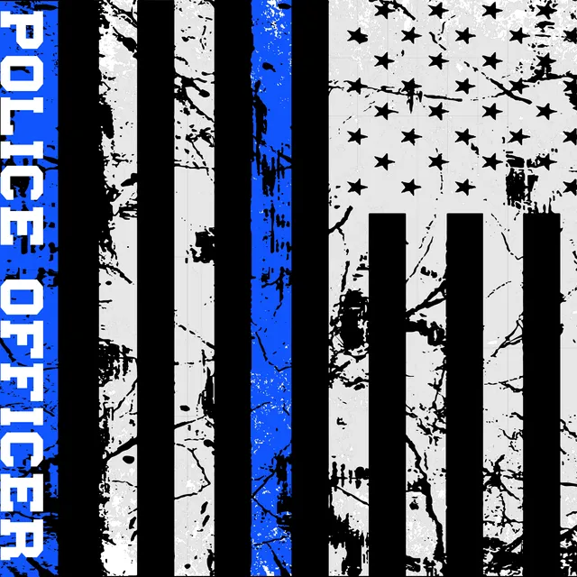 20 oz Stainless Steel Tumbler - Blue Line Flag Police Officer
