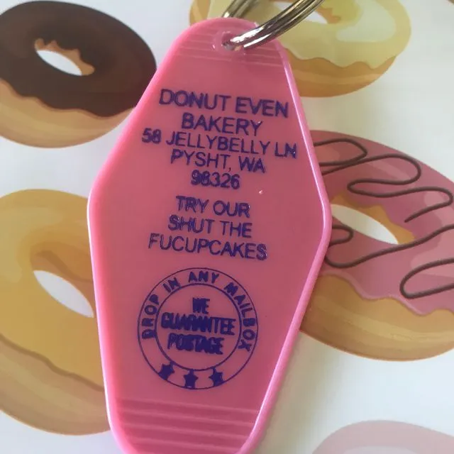 Motel Key Fob, Stay Donut Even Bakery