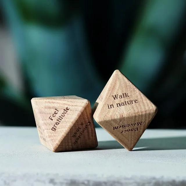 Mindfulness Wooden Dice CC1