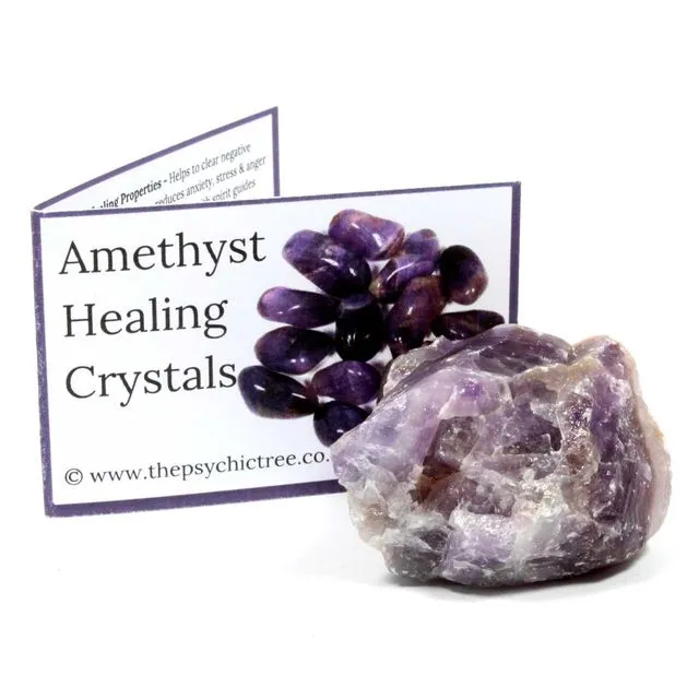 Amethyst Rough Crystal & Guide Pack