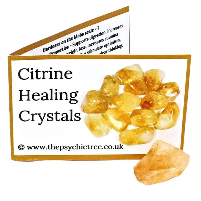 Citrine Rough Crystal & Guide Pack