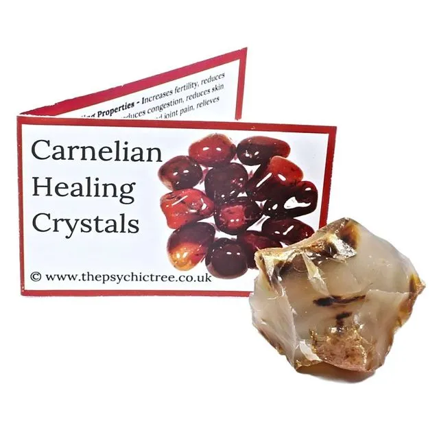 Carnelian Rough Crystal & Guide Pack