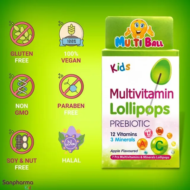 Multiball  Multivitamin Lollipop + Prebiotic