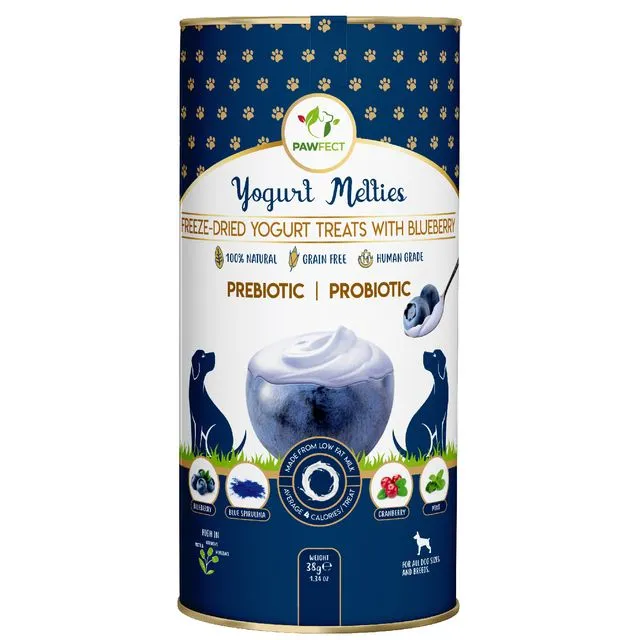 Freeze Dried Yogurt Treats With Blueberries for Dogs