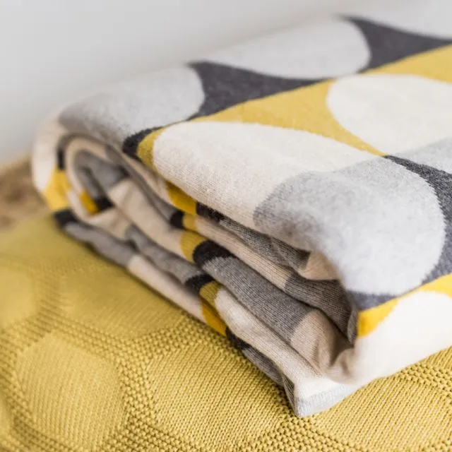 New! Olivia Knit Blanket Yellow
